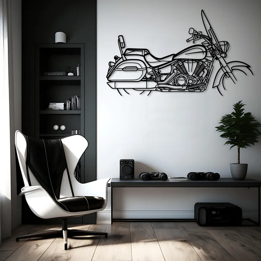 Yamaha V Star Bike Wood Wall Decor