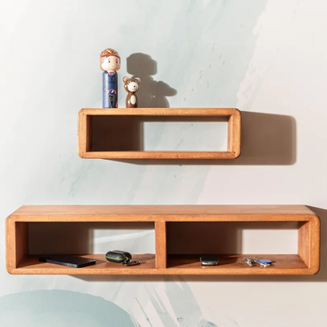 Floating Box Wooden Shelf