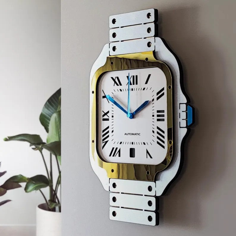 Iconic Timepiece Wristwatch-Inspired Wall Clock