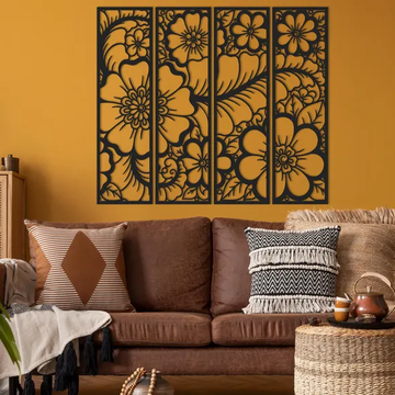 Daisy Mandala Wood Wall Decor