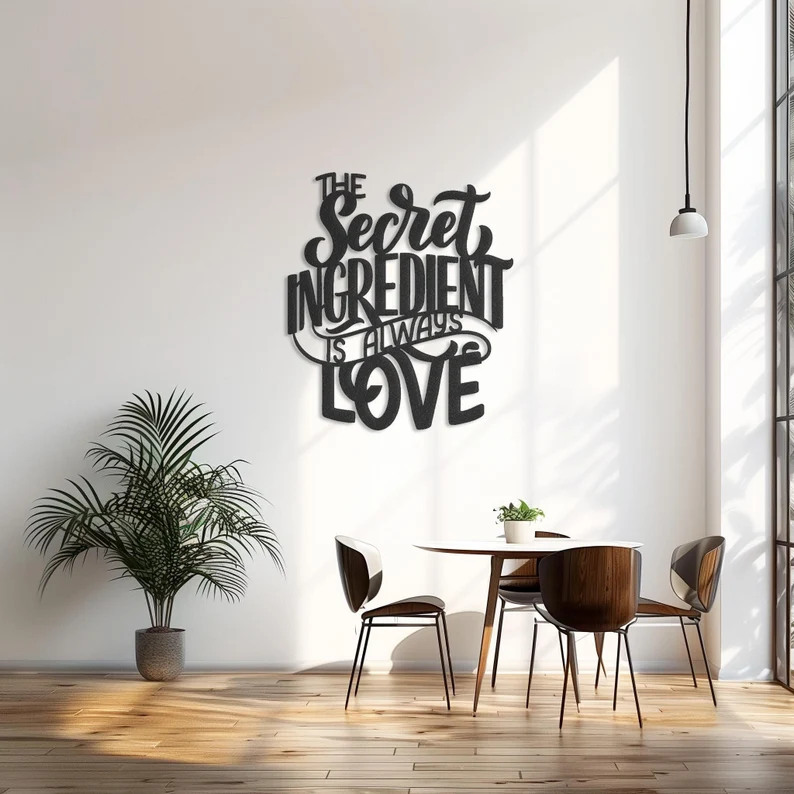 The Secret Ingredient Is Always Love Wood Wall Decor