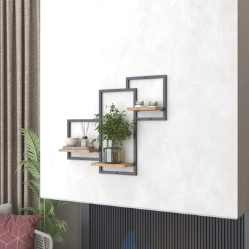 IronGrip Floating Wooden Shelf