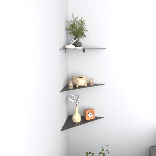 TriEdge Floating Metal Shelf