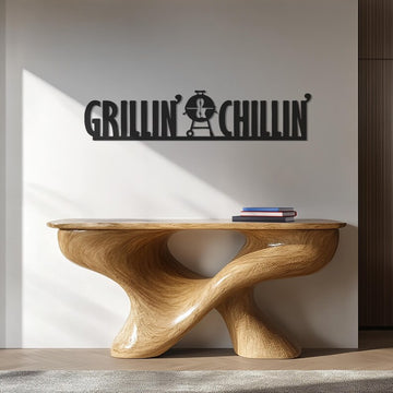 Grillin and Chillin Wood Wall Decor