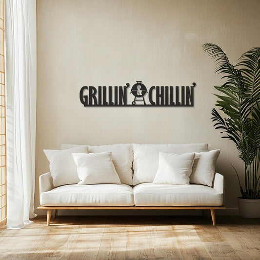 Grillin and Chillin Wood Wall Decor