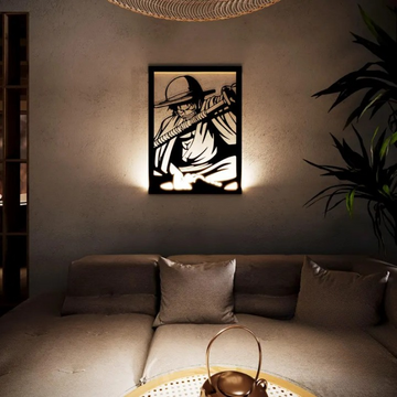 LED Pirate Anime Wood Wall Decor