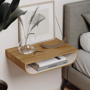 Bedside Floating Wooden Shelf