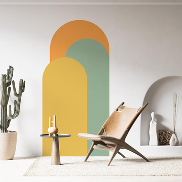 Colorblock Arches Wall Sticker