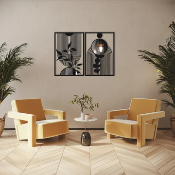 PureBlack Modern Wood Wall Decor