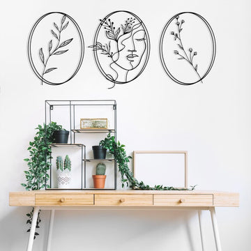 FemmeBloom Trio Wood Wall Decor