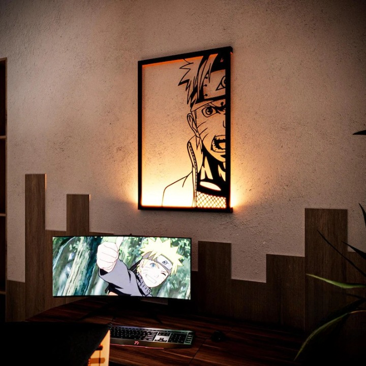 LED Naruto Uzumaki Wood Wall Decor