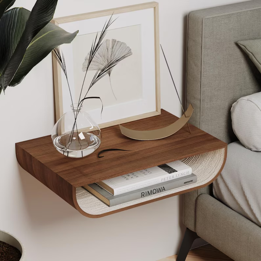 Bedside Floating Wooden Shelf