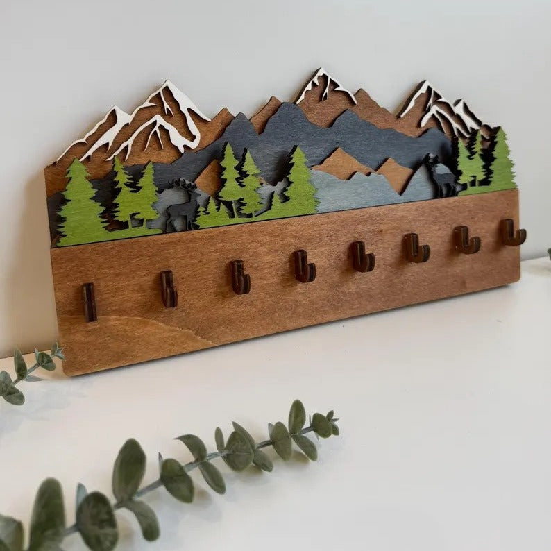 Mountains Layered Key Holder