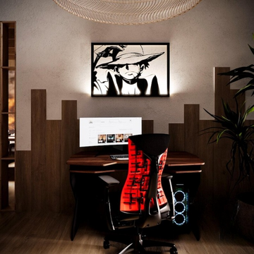 LED Monkey D Luffy Wood Wall Decor