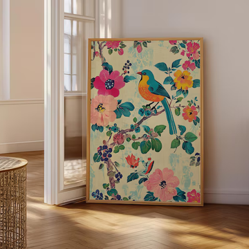 Celestial Birds Of The East Wall Painting