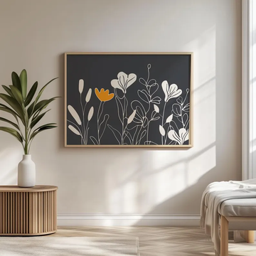 Floral Muse Modern Bloom Wall Painting