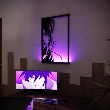 LED Sasuke Naruto Wood Wall Decor