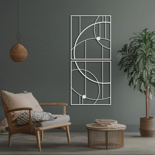 The Retro Geometry Wood Wall Decor