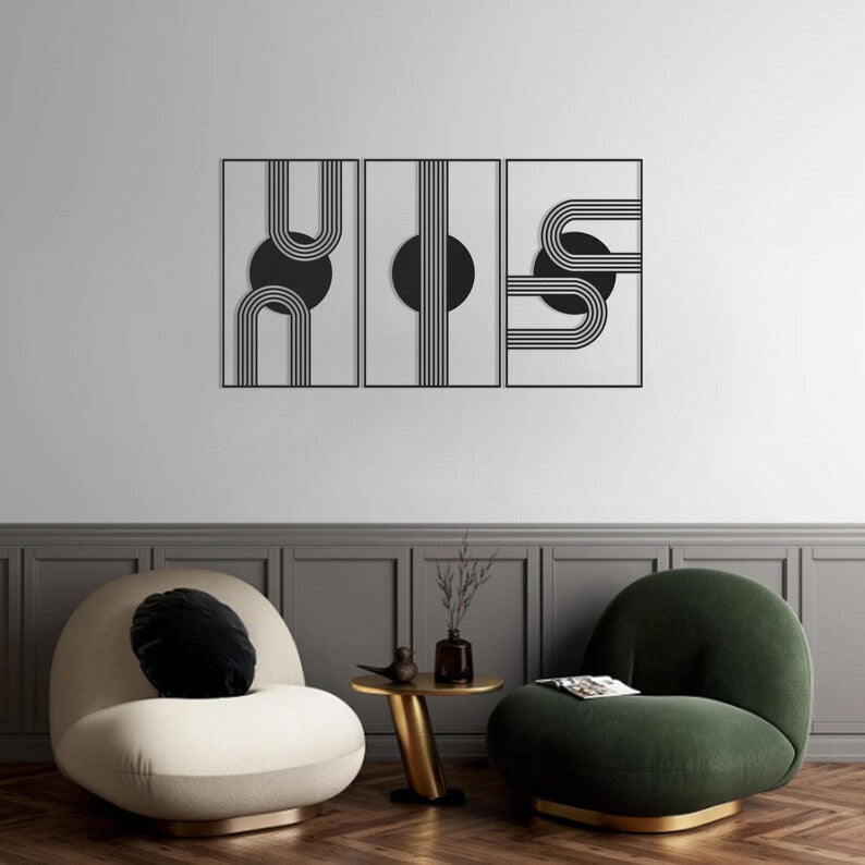 The Retro Geometry Wood Wall Decor