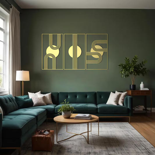 The Retro Geometry Wood Wall Decor