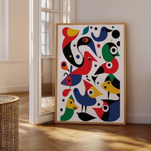 Vintage Bird Series Wall Painting