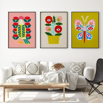 Scandi-Inspired Trio Wall Painting