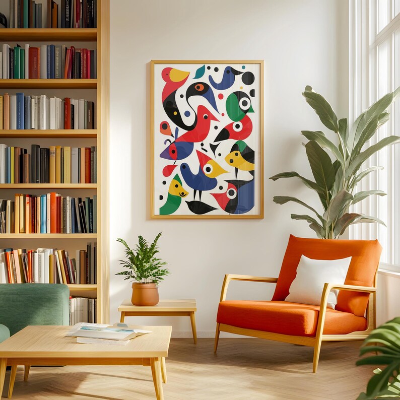 Vintage Bird Series Wall Painting