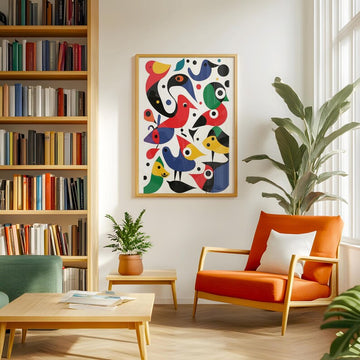 Vintage Bird Series Wall Painting