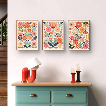 The Flower Gatherers Wall Painting