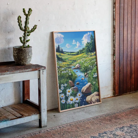 Daisy Drift Dreams Wall Painting