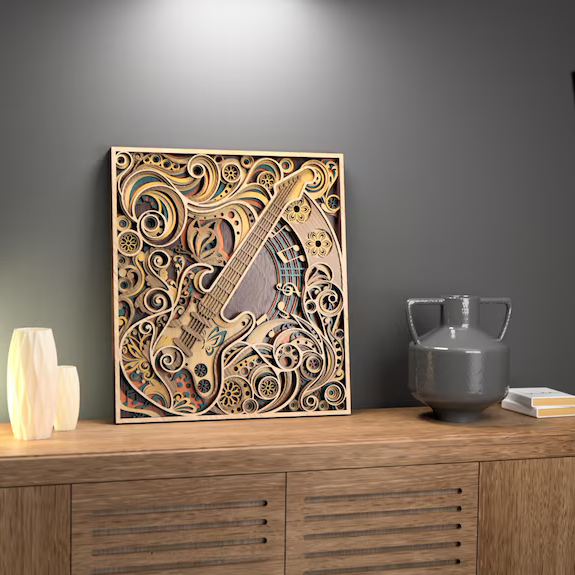Guitar Groove Wood Wall Decor