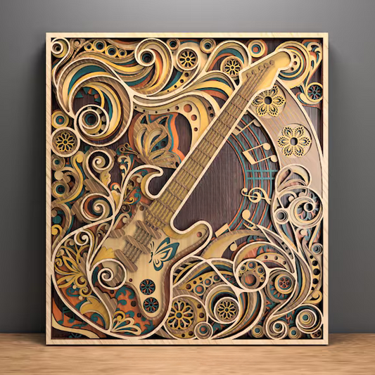 Guitar Groove Wood Wall Decor