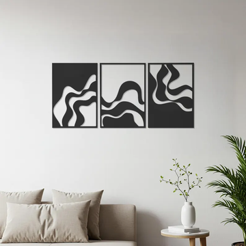 3 Piece Abstract Wood Wall Decor