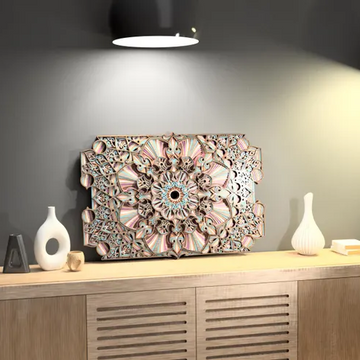 Ethereal Spiral Layers Wood Wall Decor