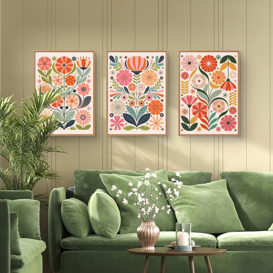 The Flower Gatherers Wall Painting