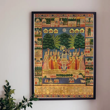Krishna Ras Leela Pichwai Wall Painting