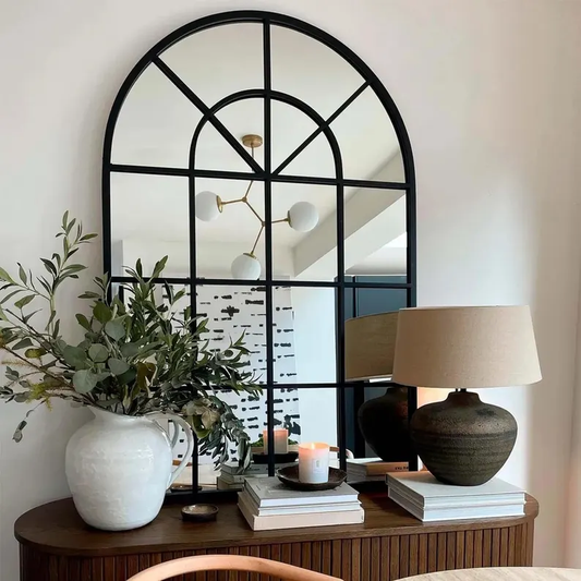 Rustic Arch Mirror Wood Wall Decor