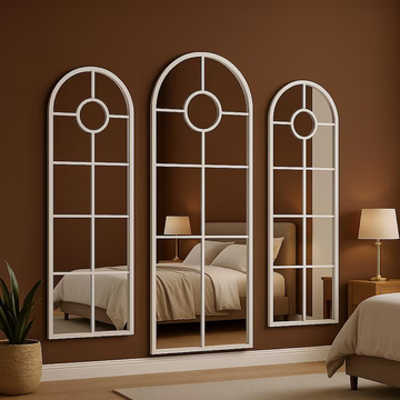 Timber Window Mirror Wood Wall Decor