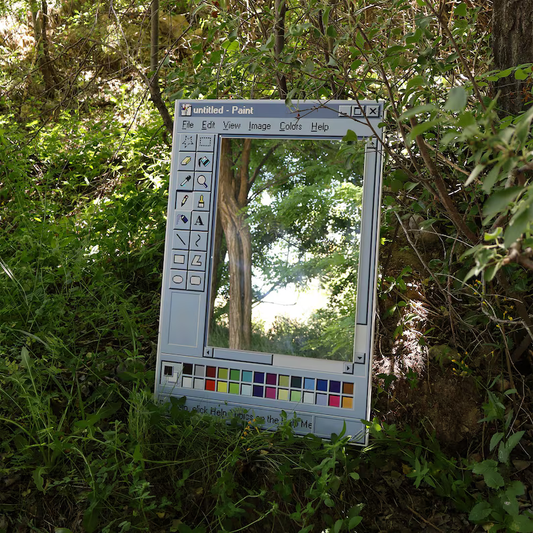 Retro Paint Style Selfie Mirror Wall Decor