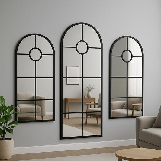 Timber Window Mirror Wood Wall Decor
