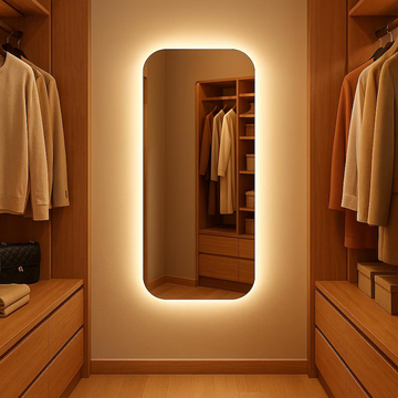 Rectangular LED Backlit Mirror Wall Decor