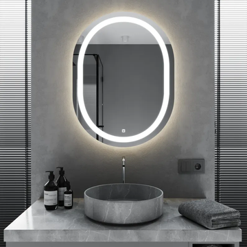 Oval LED Wall Mirror Wall Decor