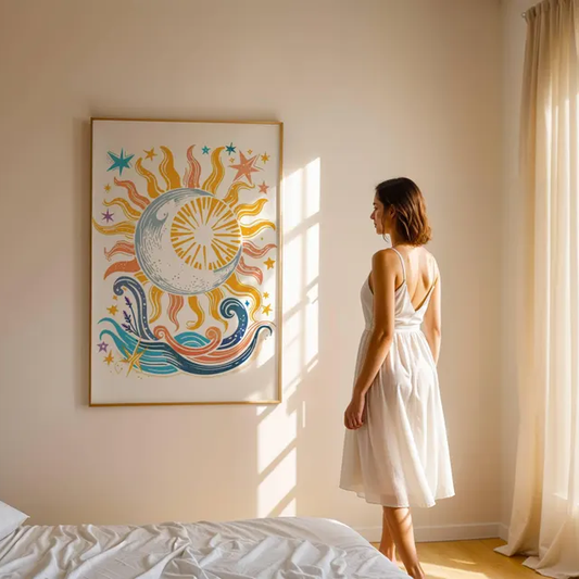 Celestial Balance Trio Wall Painting