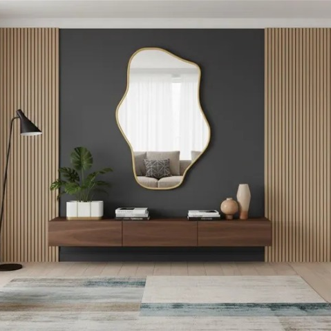 Handcrafted Rustic Mirror Wall Decor