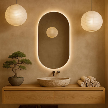 HaloGlow Oval LED Mirror Wall Decor