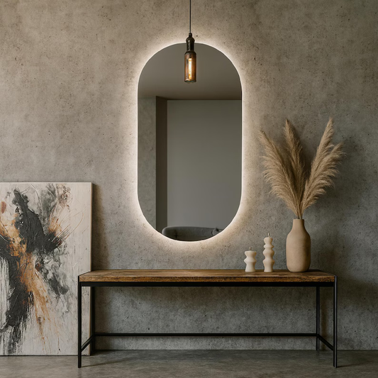 HaloGlow Oval LED Mirror Wall Decor