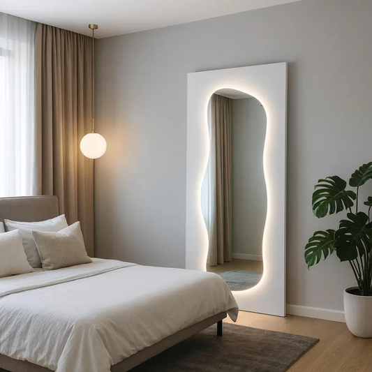 Organic Curve LED Mirror Wall Decor
