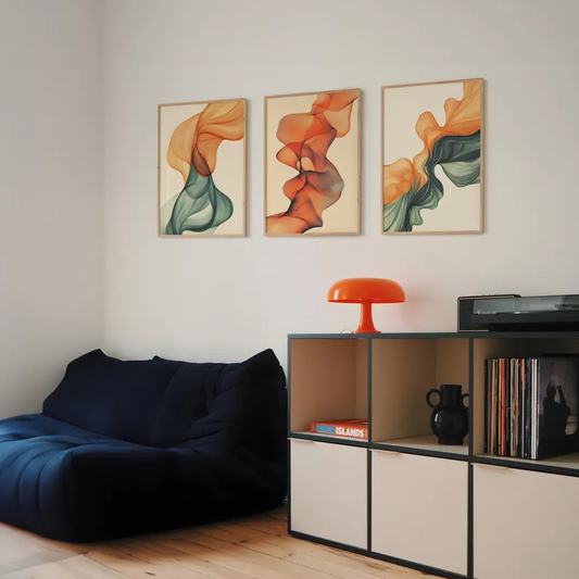 Form & Flow Set Of 3 Wall Painting