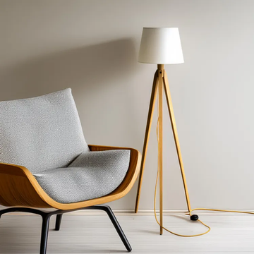 Veloura Retro Wood Floor Lamp