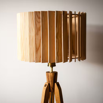 Aurora Retro Tripod Wood Lamp